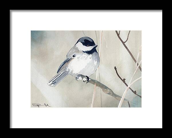 Songbird Framed Print featuring the painting Little Bird by Sean Parnell