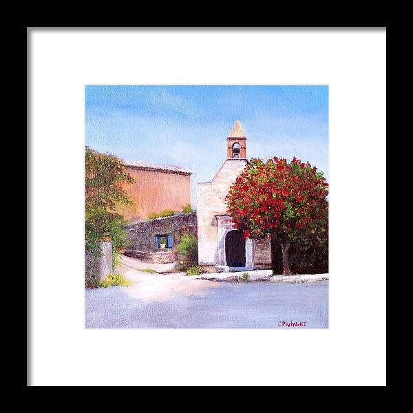 Little Chapel Framed Print featuring the painting Little Chapel France by Cindy Plutnicki