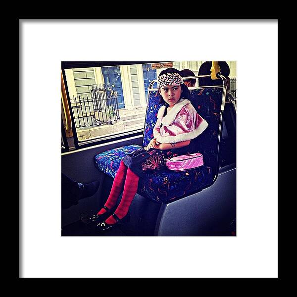 Beauty Framed Print featuring the photograph Little Princess On Bus #princess #girl by Luis Aviles