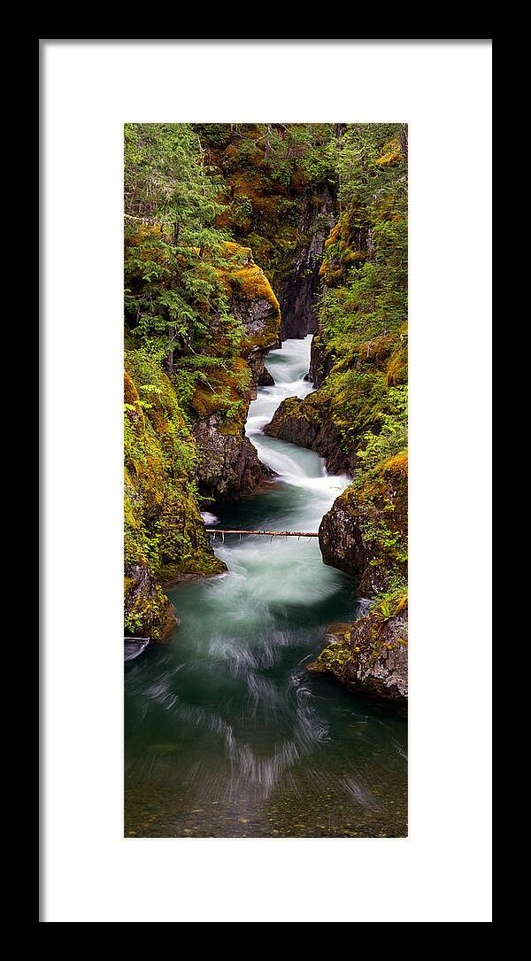 British Columbia Framed Print featuring the photograph Little Qualicum River Canyon by Michael Russell
