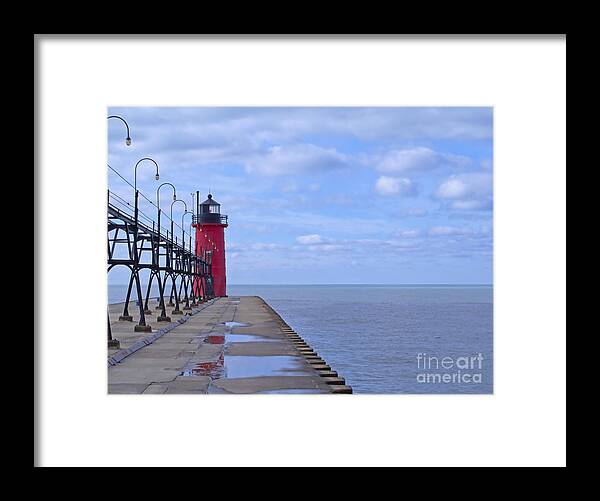 Lighthouse Framed Print featuring the photograph Little Red Light by Ann Horn