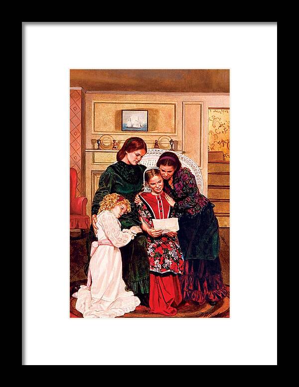 Whelan Art Framed Print featuring the painting Little Women by Patrick Whelan