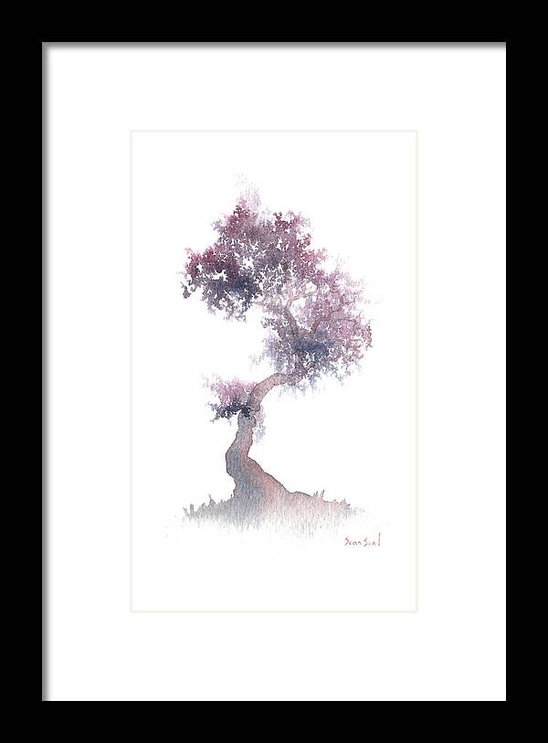 Zen Framed Print featuring the painting Little Zen Tree 1508 by Sean Seal