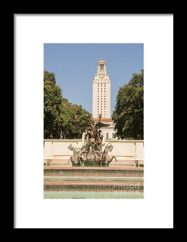 Austin Framed Print featuring the photograph Littlefield Fountain and University of Texas Tower by Bob Phillips