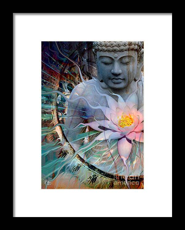 Buddha Framed Print featuring the painting Living Radiance by Christopher Beikmann