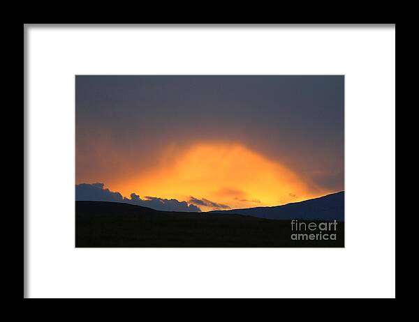 Cowboy Trail Framed Print featuring the photograph Livingstone Range Sunset by Ann E Robson
