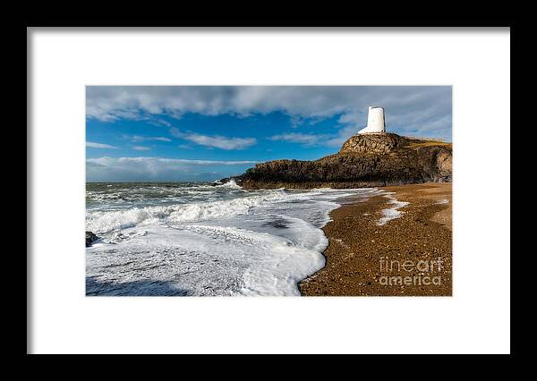 Lighthouse Framed Print featuring the photograph Llanddwyn Island Lighthouse by Adrian Evans