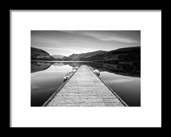 Landscape Framed Print featuring the photograph Llyne Nantile Jetty by Stephen Taylor