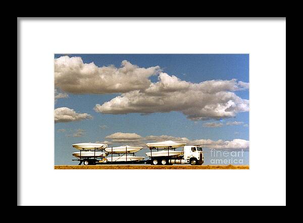 Truck Framed Print featuring the photograph Headed Home for Halloween Loaded Truck in the Clouds by Phyllis Kaltenbach