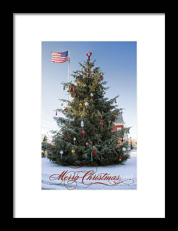 Christmas Framed Print featuring the photograph Lobster Tree Christmas by Brenda Giasson