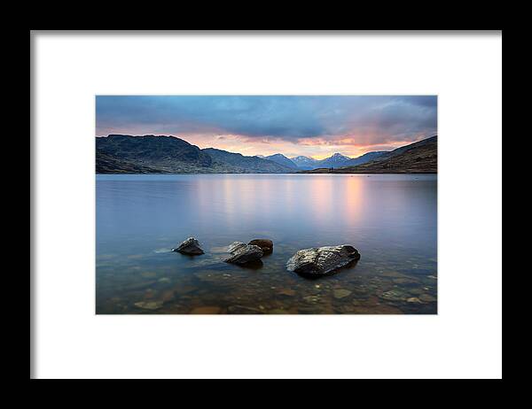 Loch Arklet Framed Print featuring the photograph Loch Arklet Sunset by Grant Glendinning