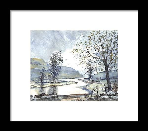 Watercolor Framed Print featuring the painting Loch Goil Scotland by Carol Wisniewski