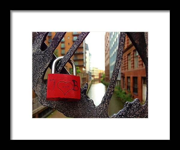 Iphoneography Framed Print featuring the photograph Lock 314 by Angela Seager