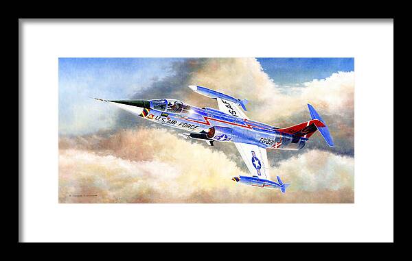 Aviation Framed Print featuring the painting Lockheed F-104C Starfighter by Douglas Castleman