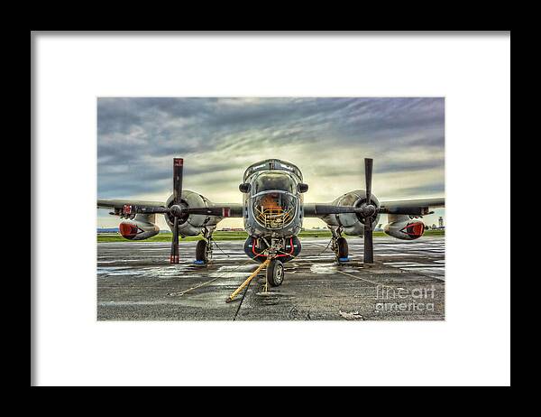 The Truculent Turtle Framed Print featuring the photograph Lockheed P-2 Neptune Gunship by Lee Dos Santos