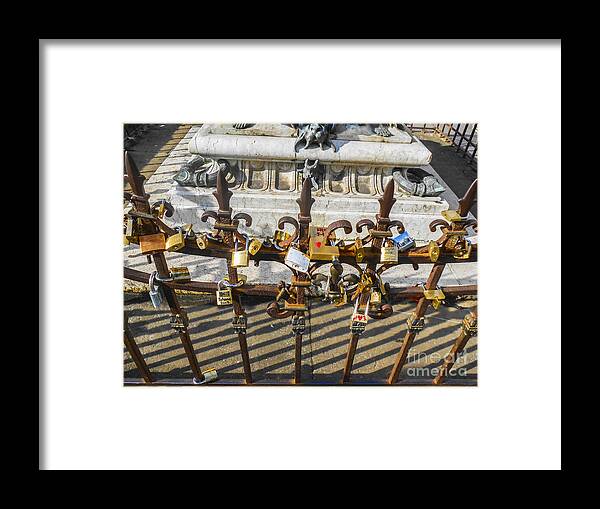 Florence Framed Print featuring the photograph Locks of Love-2 by Elizabeth M