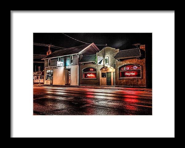 Cityscape Framed Print featuring the photograph Locust St. Tap by Ray Congrove