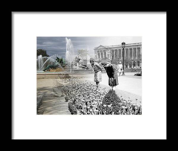 Philadelphia Framed Print featuring the photograph Logan Square Flappers by Eric Nagy