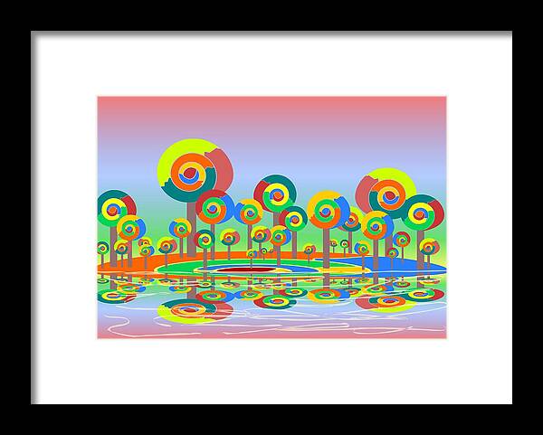 Malakhova Framed Print featuring the digital art Lollypop Island by Anastasiya Malakhova