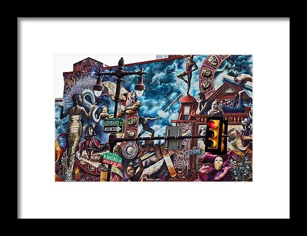 Philadelphia Mural Framed Print featuring the photograph Lombard and Broad by Alice Gipson