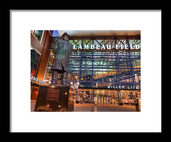 Bill Pevlor Framed Print featuring the photograph Lombardi At Lambeau by Bill Pevlor