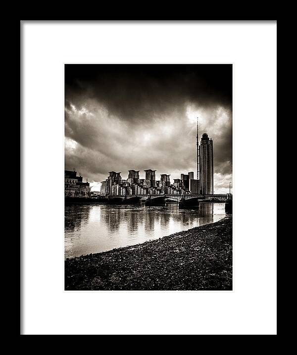 the Tower Framed Print featuring the photograph London Drama by Lenny Carter