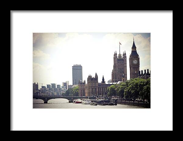 Clock Tower Framed Print featuring the photograph London England by Triggerphoto