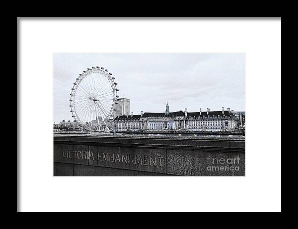 London Eye Framed Print featuring the photograph London Eye Mono by Jasna Buncic