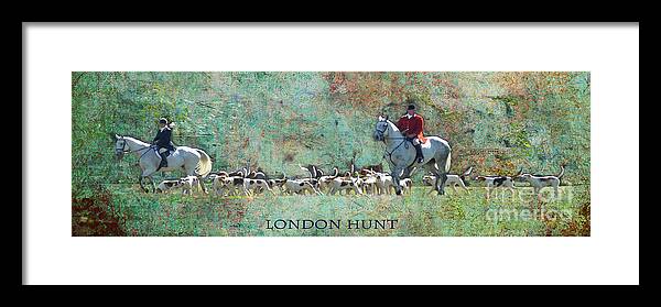 White Framed Print featuring the digital art London Hunt by Melanie Prosser