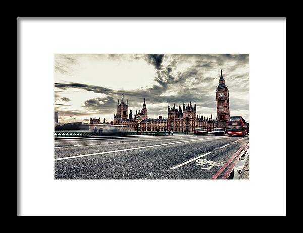 Clock Tower Framed Print featuring the photograph London by Martin-dm