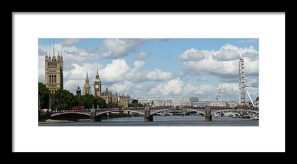 London Framed Print featuring the photograph London Panorama by John Topman