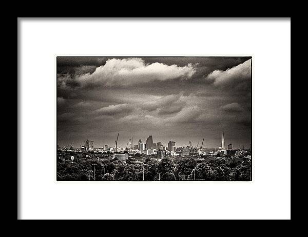 Hampstead Heath Framed Print featuring the photograph London Skyline from Hampstead Heath by Lenny Carter