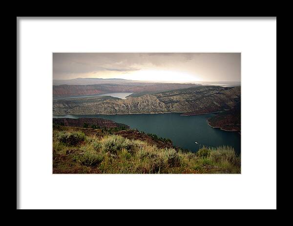 Wyoming Framed Print featuring the photograph Lone Houseboat by KATIE Vigil