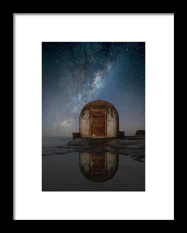 Seascape Framed Print featuring the photograph Lonely Hut by Jingshu Zhu