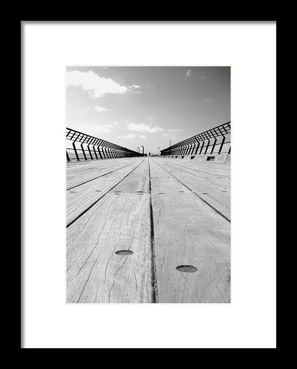Pier Framed Print featuring the photograph Lonely Vanishing Point by Anthony Davey