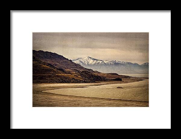 Antelope Island Framed Print featuring the photograph Lonesome Land by Priscilla Burgers