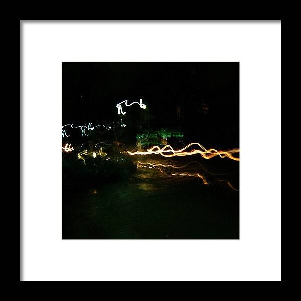 Urban Framed Print featuring the photograph #longexposure #motionblur #light #night by Joe Giampaoli