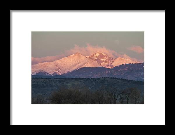 Longs Framed Print featuring the photograph Longs Peak 1 by Aaron Spong