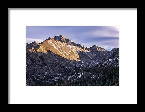 Colorado Framed Print featuring the photograph Longs Peak Sunset by Aaron Spong