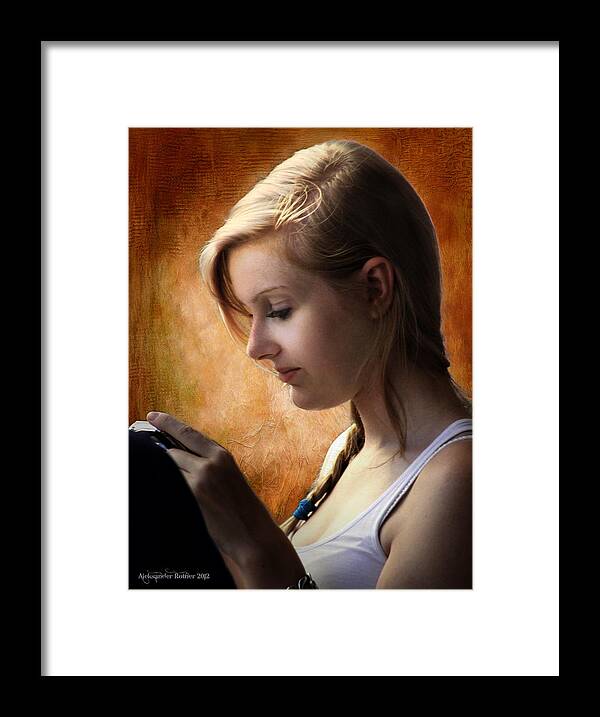 Portrait Framed Print featuring the photograph Looking at pictures taken by Aleksander Rotner