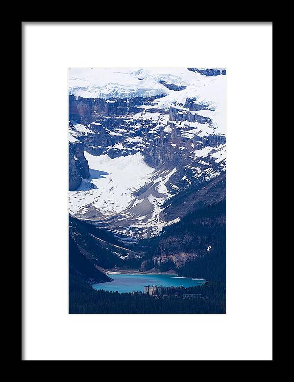 Lake Louise Framed Print featuring the photograph Looking Down at Lake Louise #2 by Stuart Litoff