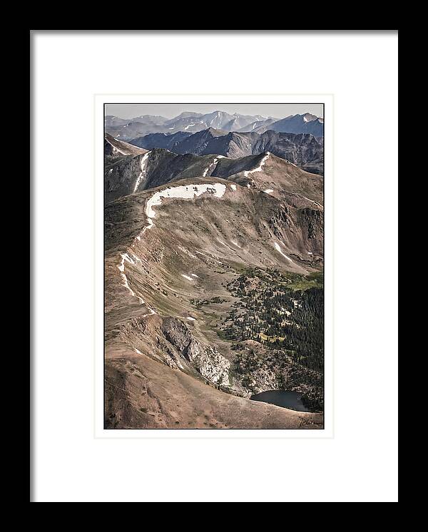Monarch Pass Framed Print featuring the photograph Looking Down on Monarch Pass by Peggy Dietz