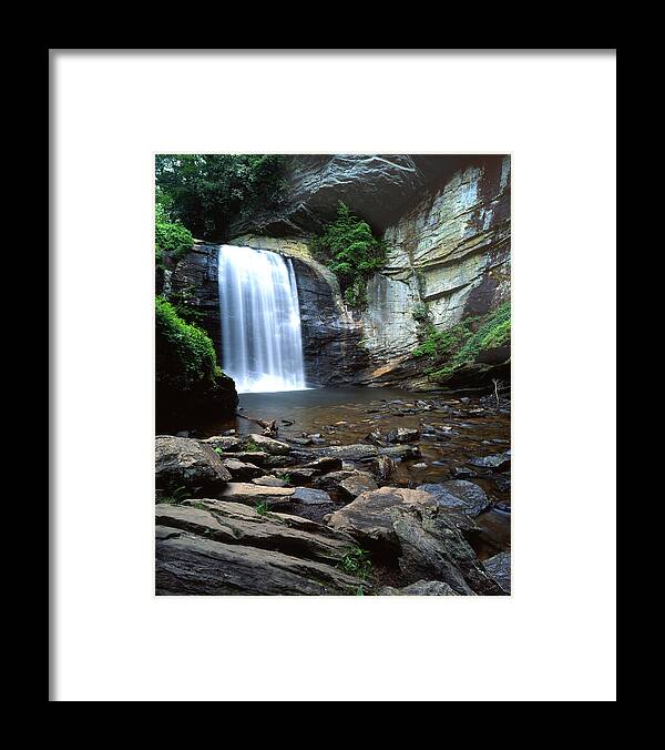 Looking Glass Falls Framed Print featuring the photograph Looking Glass Falls by Ray Mathis