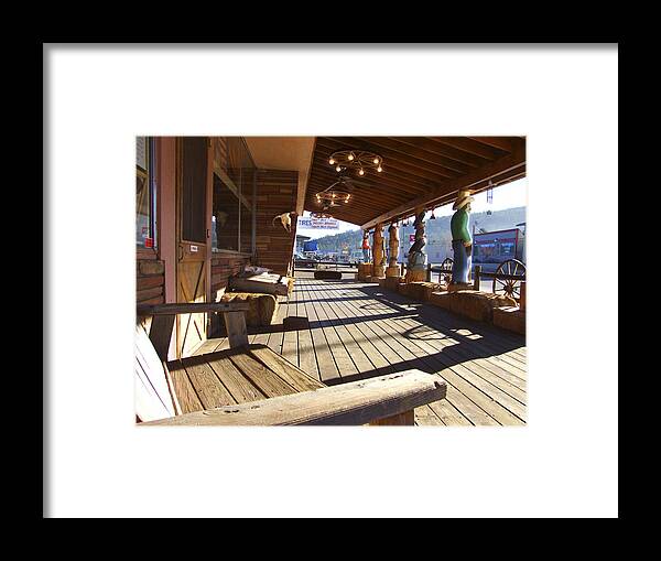 Route 66 Framed Print featuring the photograph Looking Out to Route 66 by Mike McGlothlen