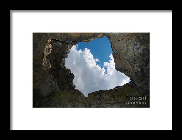 Lava Beds National Monument Framed Print featuring the photograph Looking Up by Debra Thompson