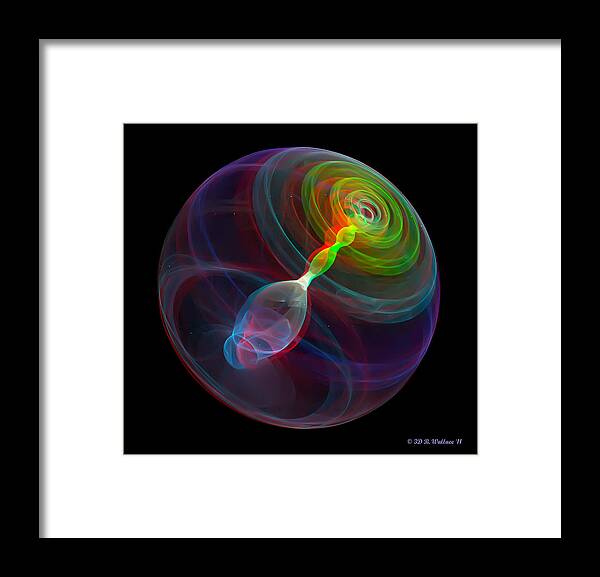 3d Framed Print featuring the digital art Lorenz Sphere - Use Red/Cyan filtered 3D glasses by Brian Wallace