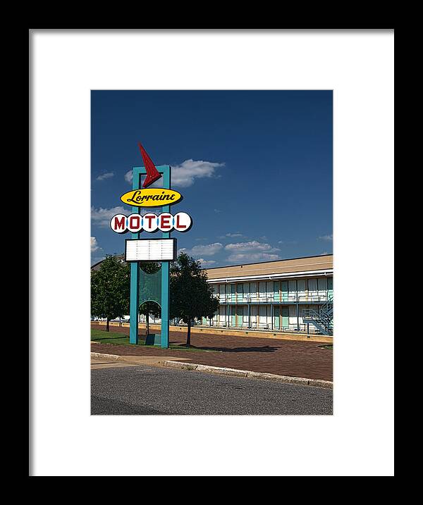 Lorraine Motel Framed Print featuring the photograph Lorraine Motel Sign by Joshua House