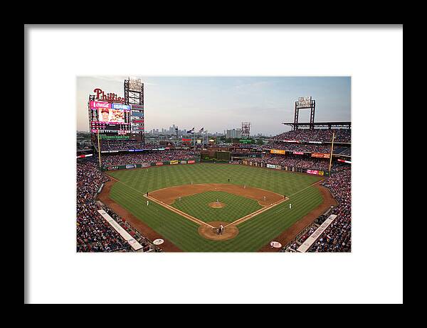 American League Baseball Framed Print featuring the photograph Los Angeles Angels Of Anaheim V by Mitchell Leff