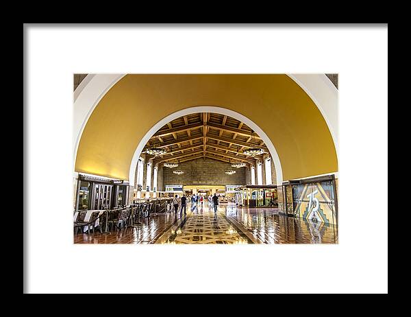 Buildings Framed Print featuring the photograph Los Angeles Union Station by Jim Moss