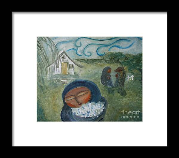 Landscape Framed Print featuring the painting Loss by Teresa Hutto